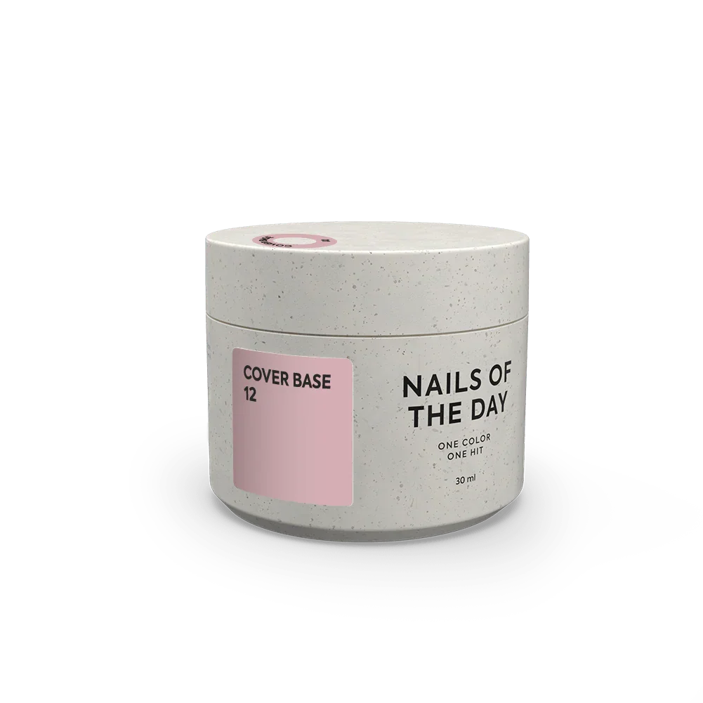 Nailsoftheday Cover base NEW Formula 12 — base camuflaje en tono beige rosado apagado para uñas, 10 ml