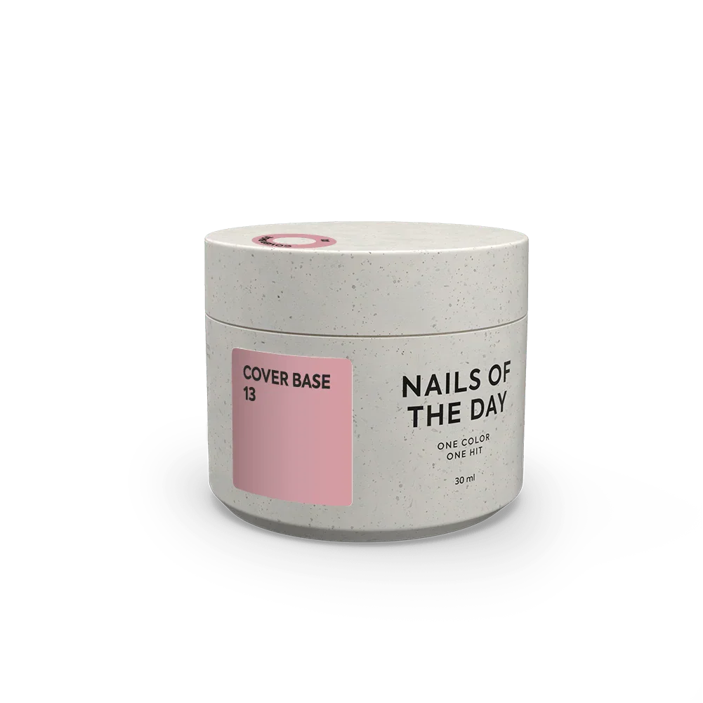 Nailsoftheday Cover base NEW Formula 13 — base camuflaje en tono rosa nude para uñas, 10 ml