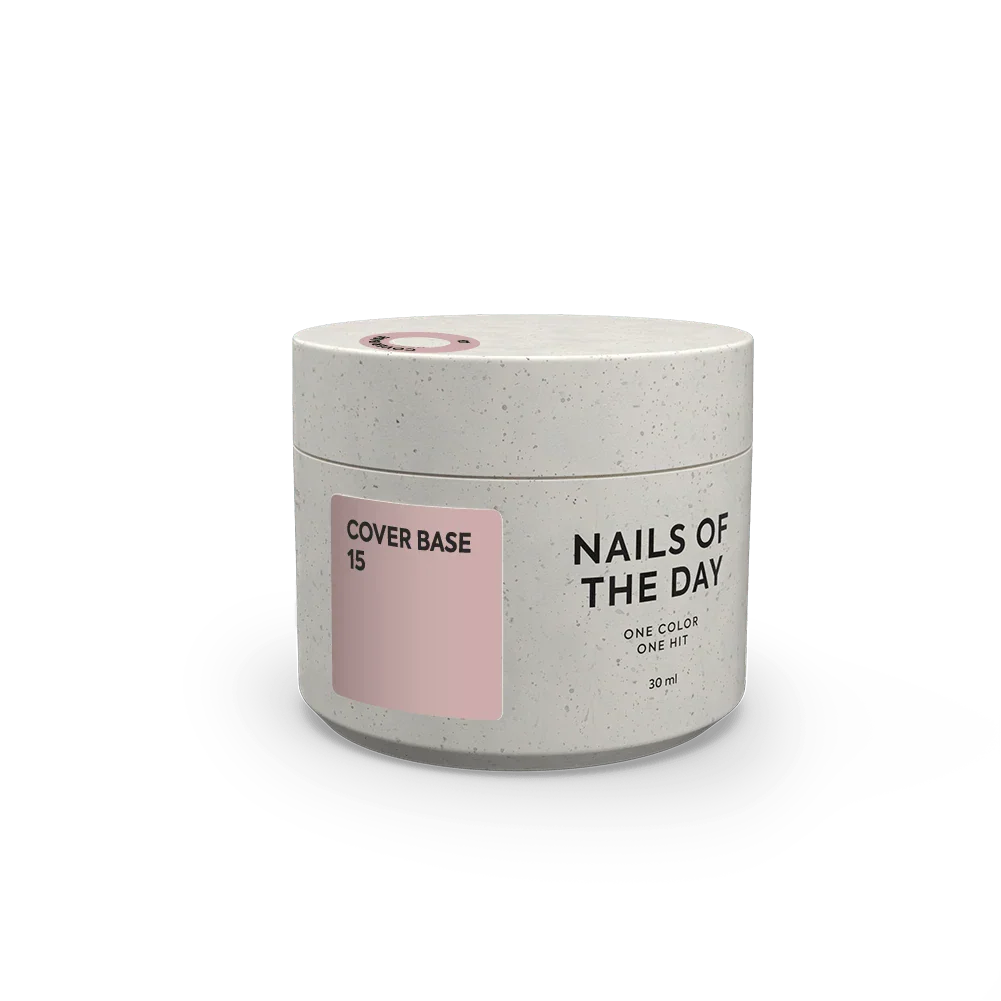 Nailsoftheday Cover base NEW Formula 15 — base camuflaje en tono nude natural para uñas, 10 ml