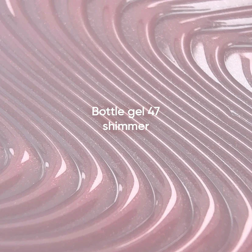 NAILSOFTHEDAY Bottle Gel 47 Shimmer — gel ultrarresistente rosa lechoso con shimmer rosa para reforzar las uñas, 10 ml