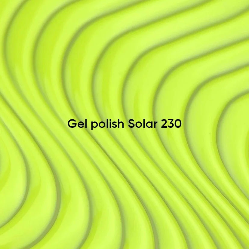 NAILSOFTHEDAY Gel Polish Solar 230 — esmalte semipermanente amarillo neón con cobertura en una sola capa, 10 ml