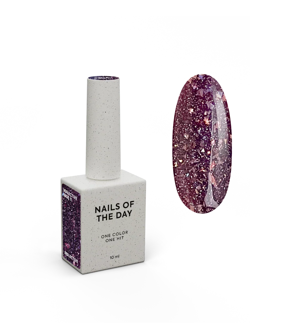 NAILSOFTHENIGHT Reflective base 11 — base reflectante de camuflaje con brillo, 10 ml