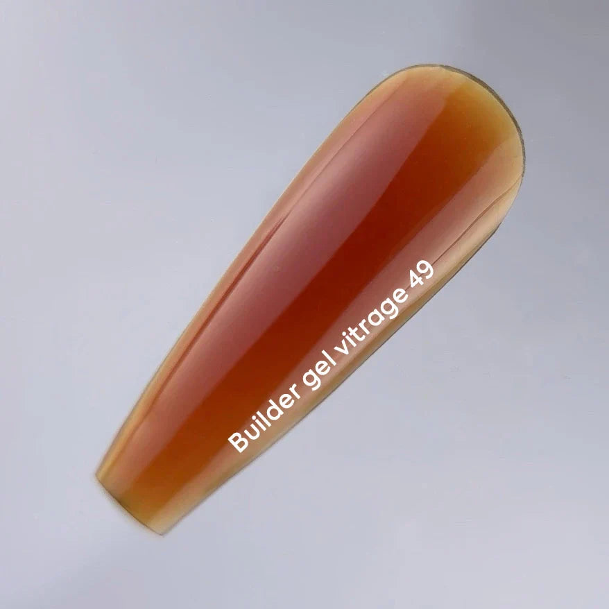 NAILSOFTHEDAY Builder gel 49 Vitrage — gel constructor vitral caramelizado para extensión de uñas, 15 ml