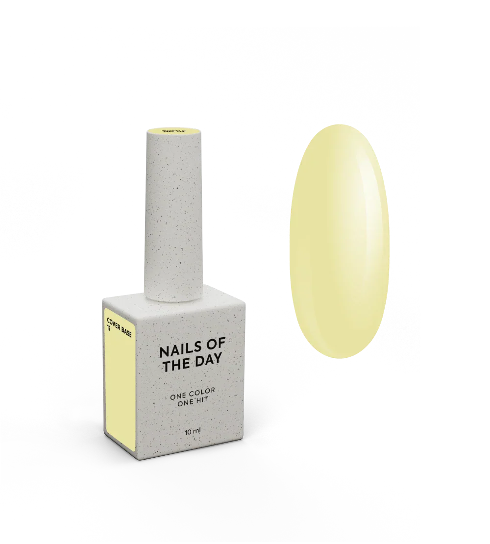 Nailsoftheday Cover base NEW Formula 17 - base camuflaje de color suave limón, para uñas, 10 ml