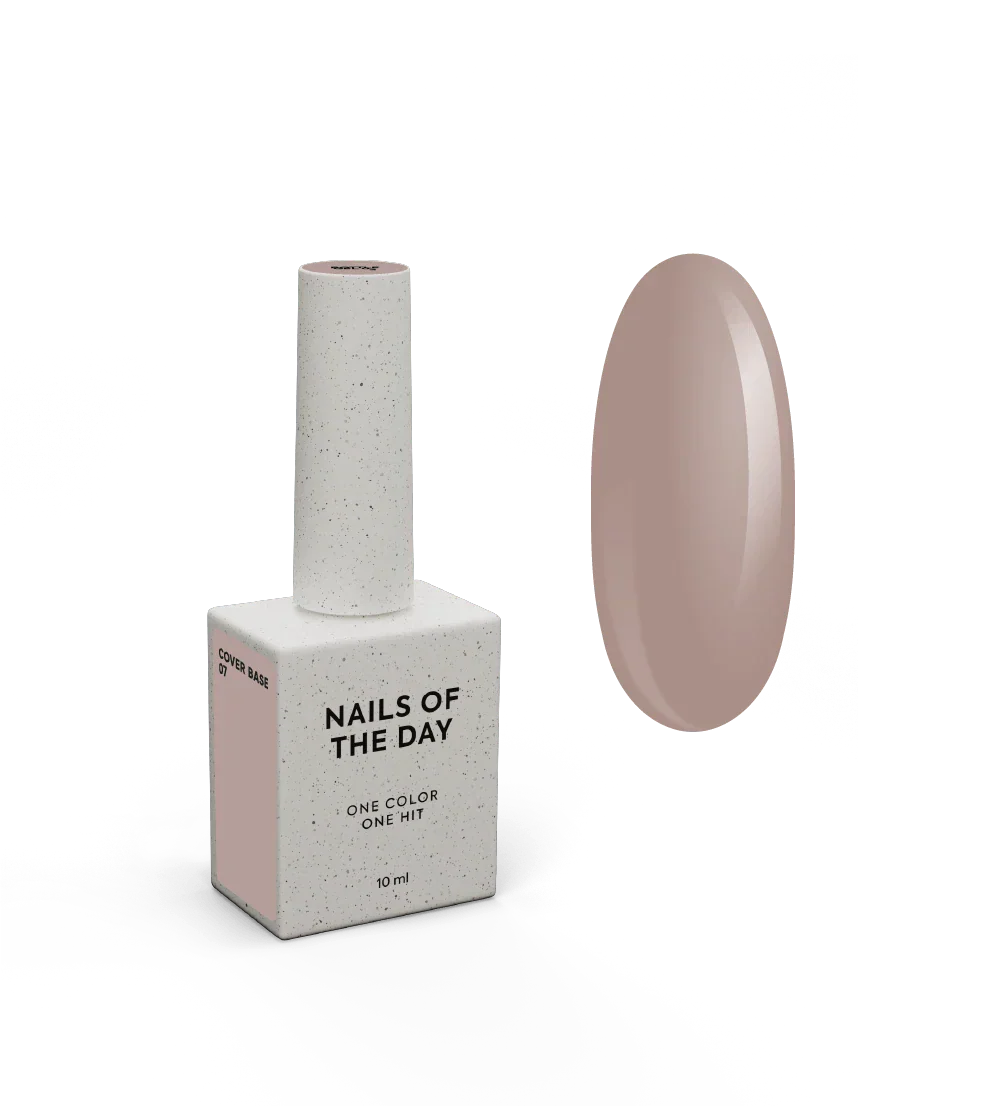 Nailsoftheday Cover base NEW Formula 07: base de camuflaje para uñas en color café con leche, 10 ml
