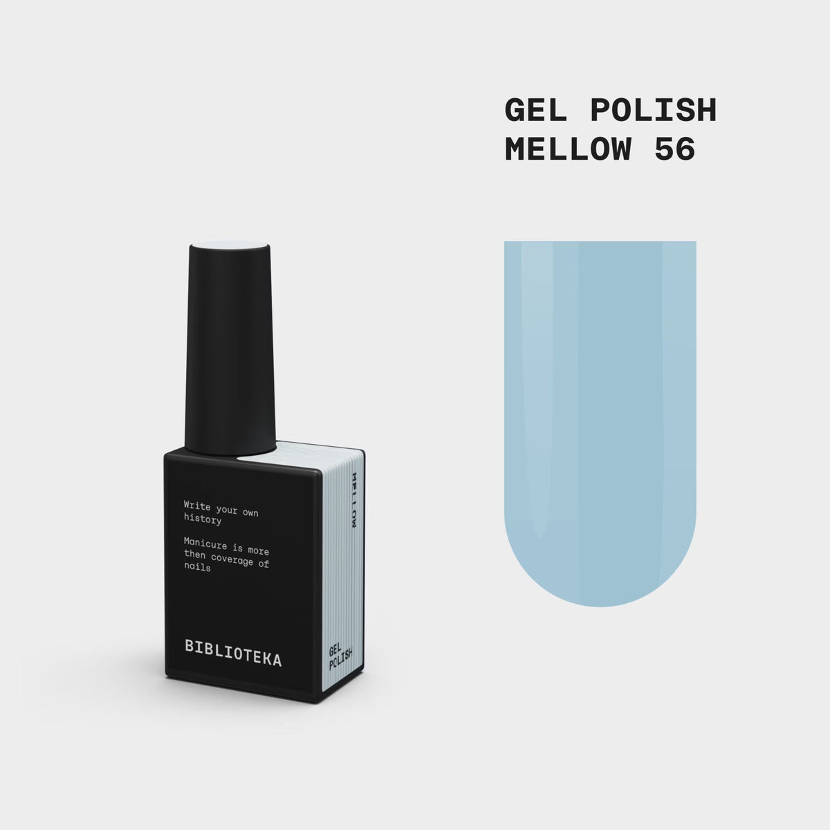 BIBLIOTEKA Esmalte Semipermanente Nº56 Mellow – azul cielo, 10 ml