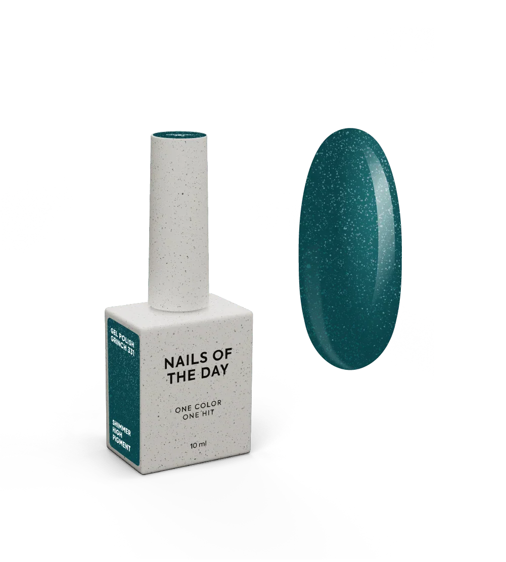 NAILSOFTHEDAY Let’s Special Grinch — un esmalte en gel de color verde esmeralda con un fino brillo, que ofrece cobertura completa en una sola capa, 10 ml.