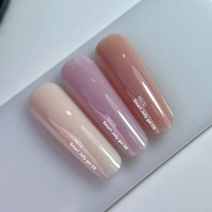 NAILSOFTHEDAY Smart Jelly gel 09 — gel de construcción para uñas color beige leche, 15 g