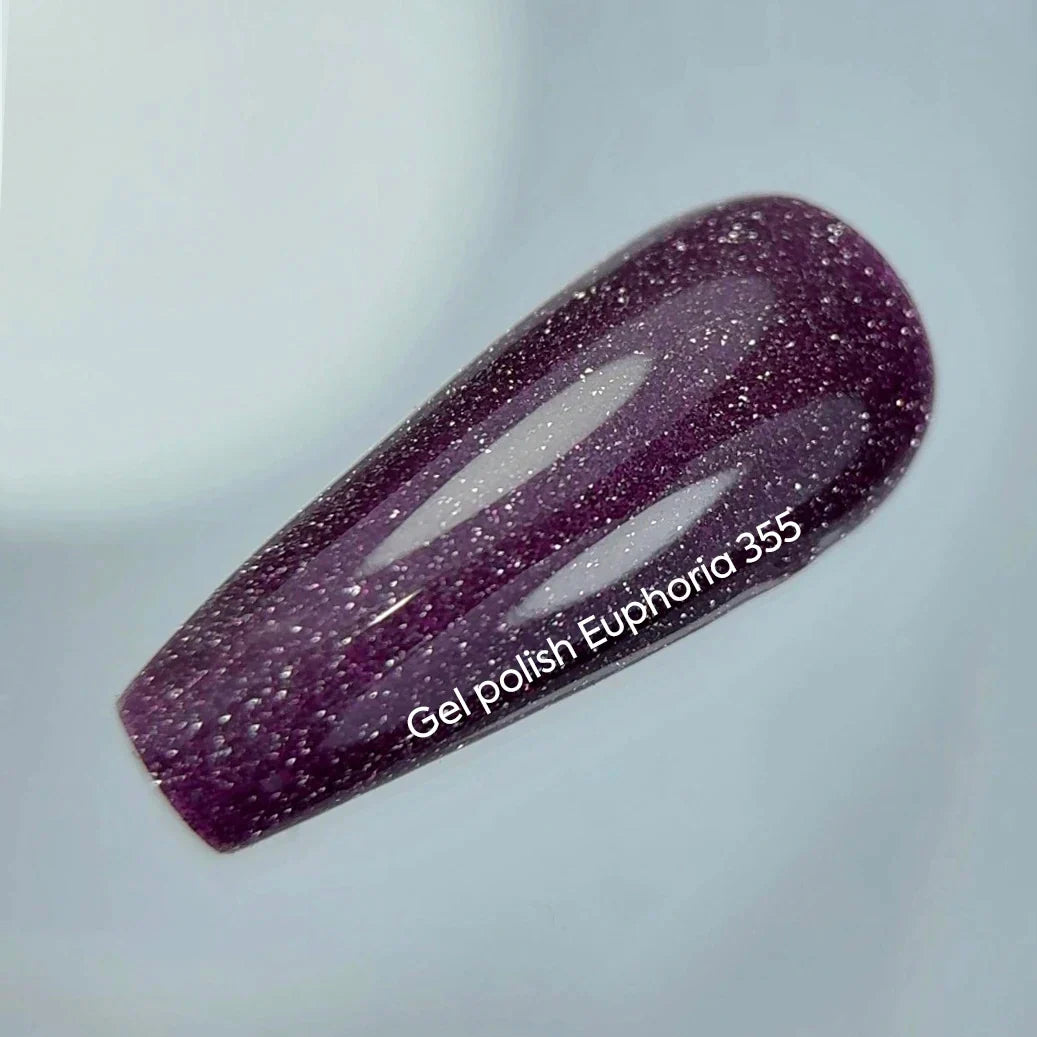 NAILSOFTHEDAY Gel Polish Euphoria — esmalte semipermanente púrpura reflectante, 10 ml