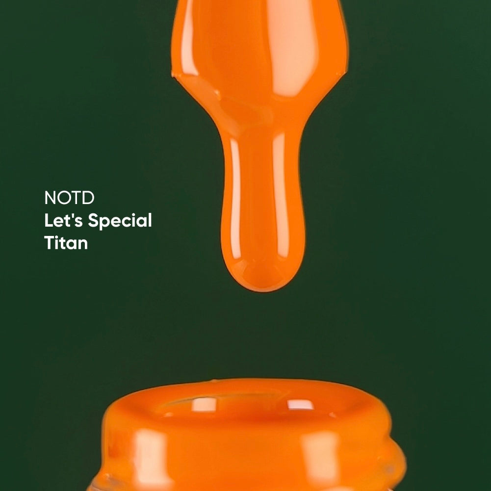 NAILSOFTHEDAY Let's Special Titian - esmalte de uñas semipermanente de zanahoria brillante que cubre una capa, 10 ml