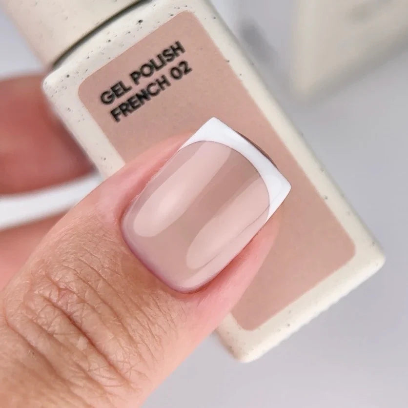 NAILSOFTHEDAY Gel Polish French 02 — esmalte semipermanente beige nude con nivel reducido de pigmentación, 10 ml