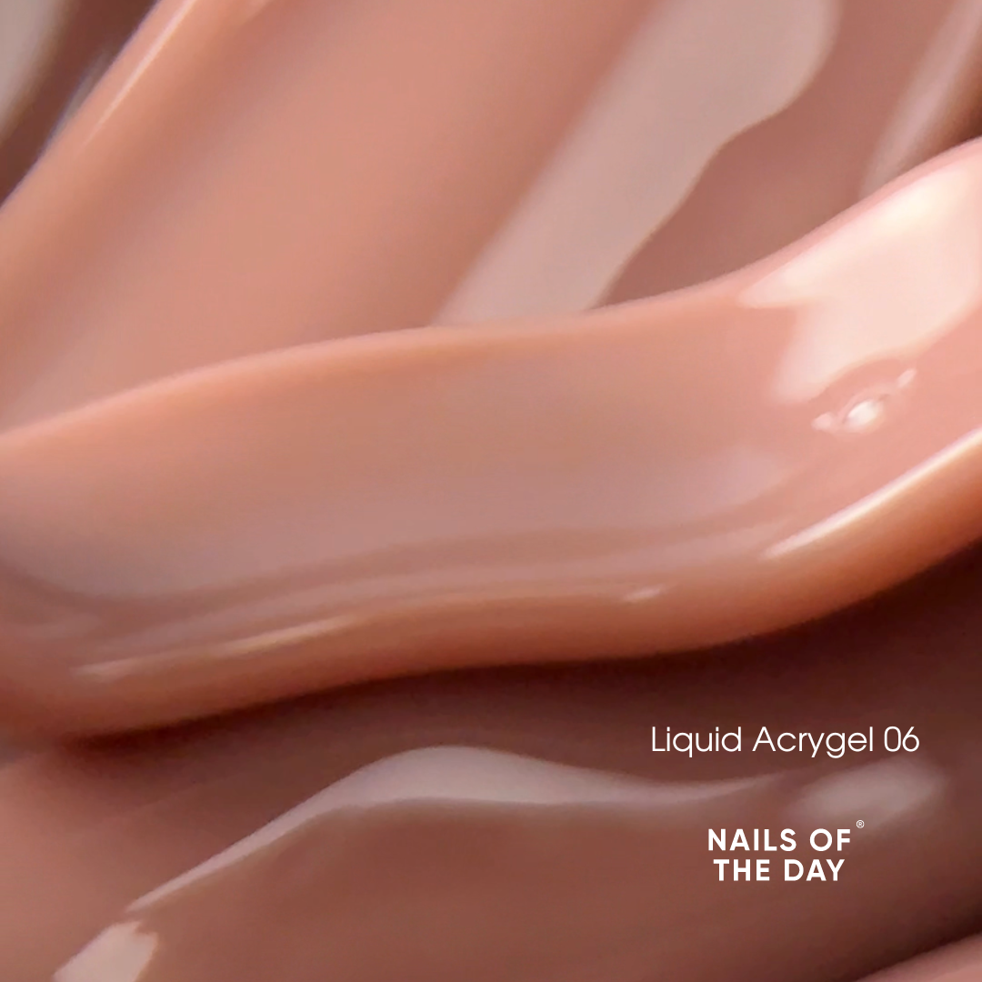 NAILSOFTHEDAY Liquid Acrygel 06 — Acrygel líquido nude cálido de nueva fórmula para uñas, 15 ml
