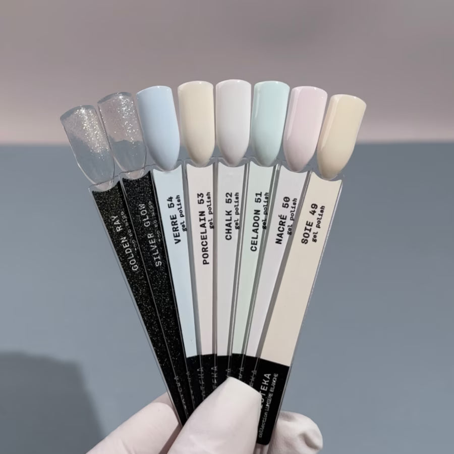 BIBLIOTEKA Esmalte semipermanente Nº 52 Chalk — gris claro, 10 ml