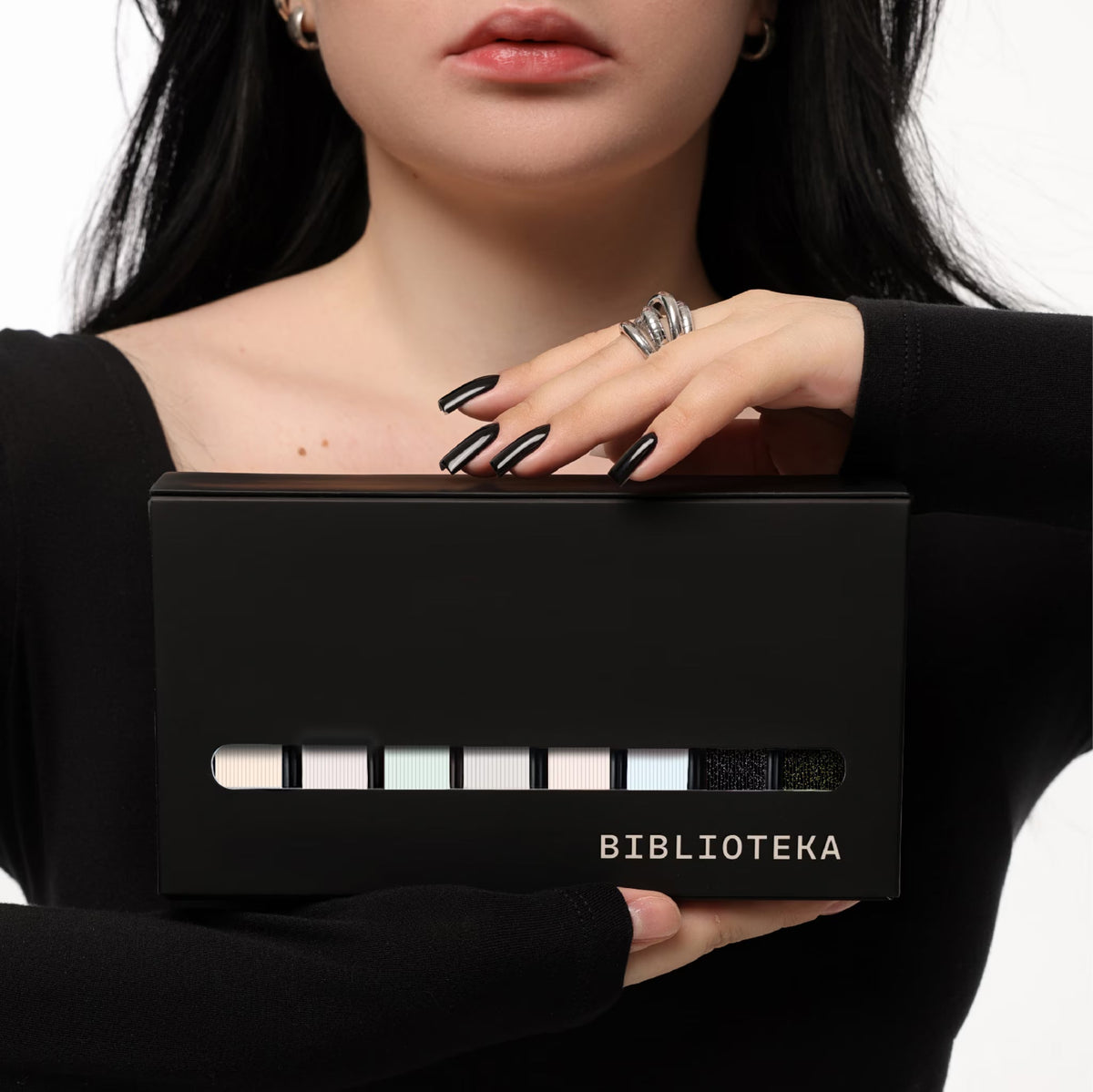 BIBLIOTEKA, colección de esmaltes semipermanentes y tops LUMIÈRE BLANCHE, tonos claros, tops sin capa pegajosa, 8 uds