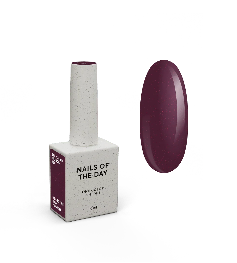 NAILSOFTHENIGHT Let's Special Bellucci — esmalte semipermanente reflectante burdeos que cubre una capa, 10 ml