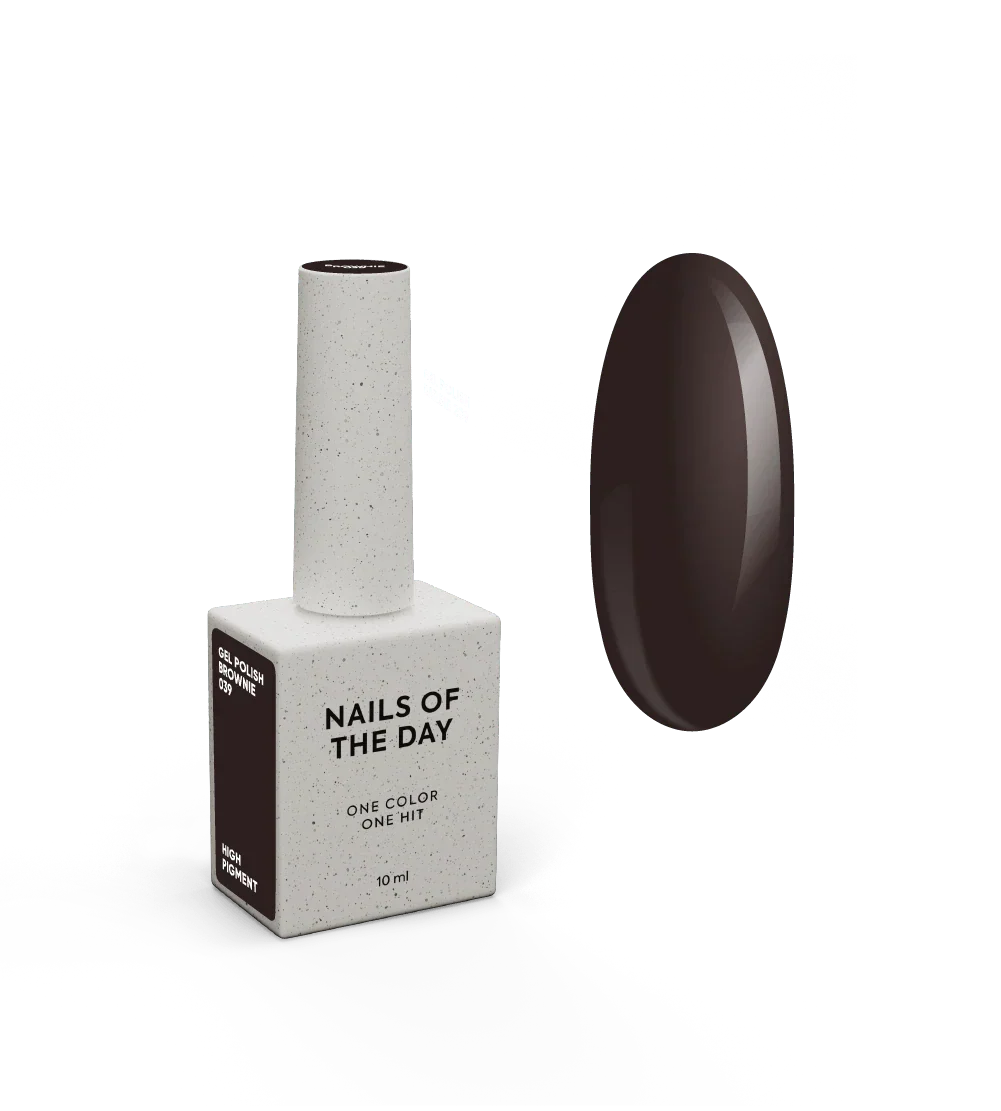 NAILSOFTHEDAY Let’s Special Brownie — esmalte semipermanente marrón frío para uñas, que cubre en una sola capa, 10 ml.