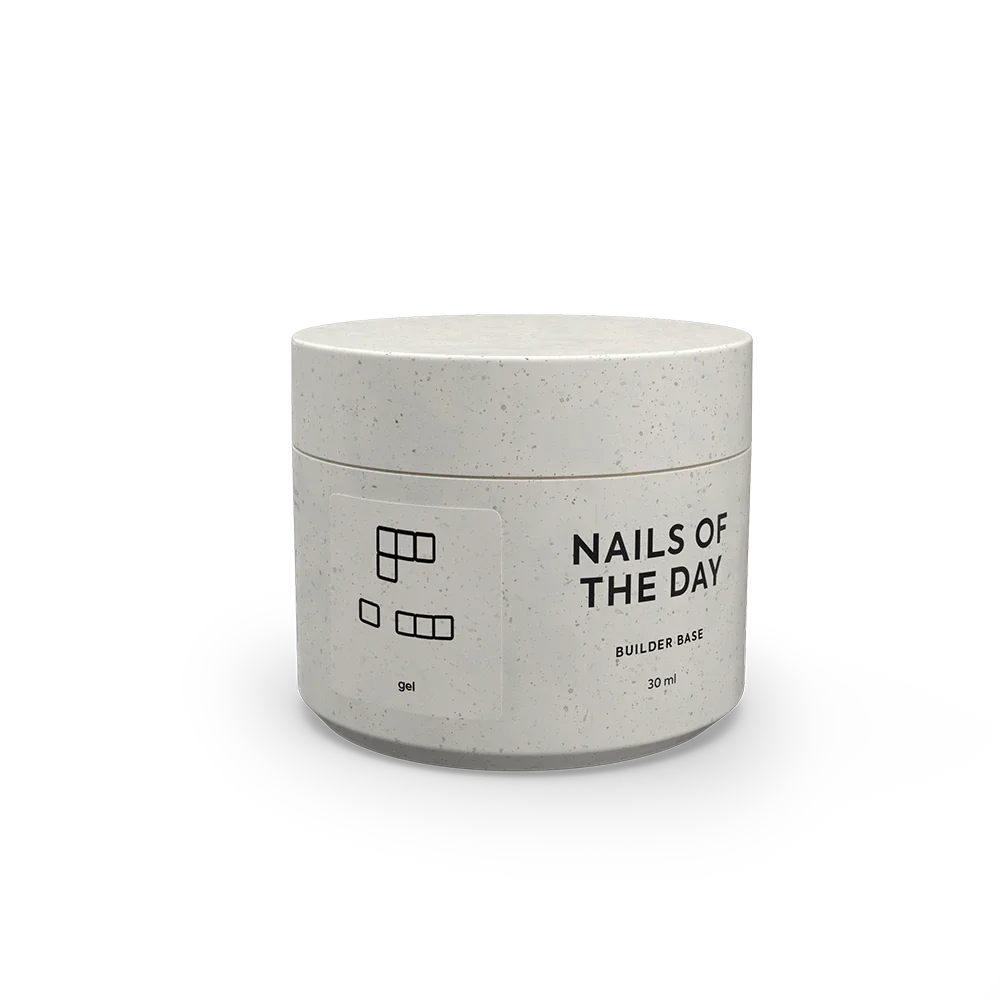 NAILSOFTHEDAY Builder Base Strong Gel – gel base constructora para uñas, que ofrece una base resistente bajo materiales duros para esculpido, 10 ml