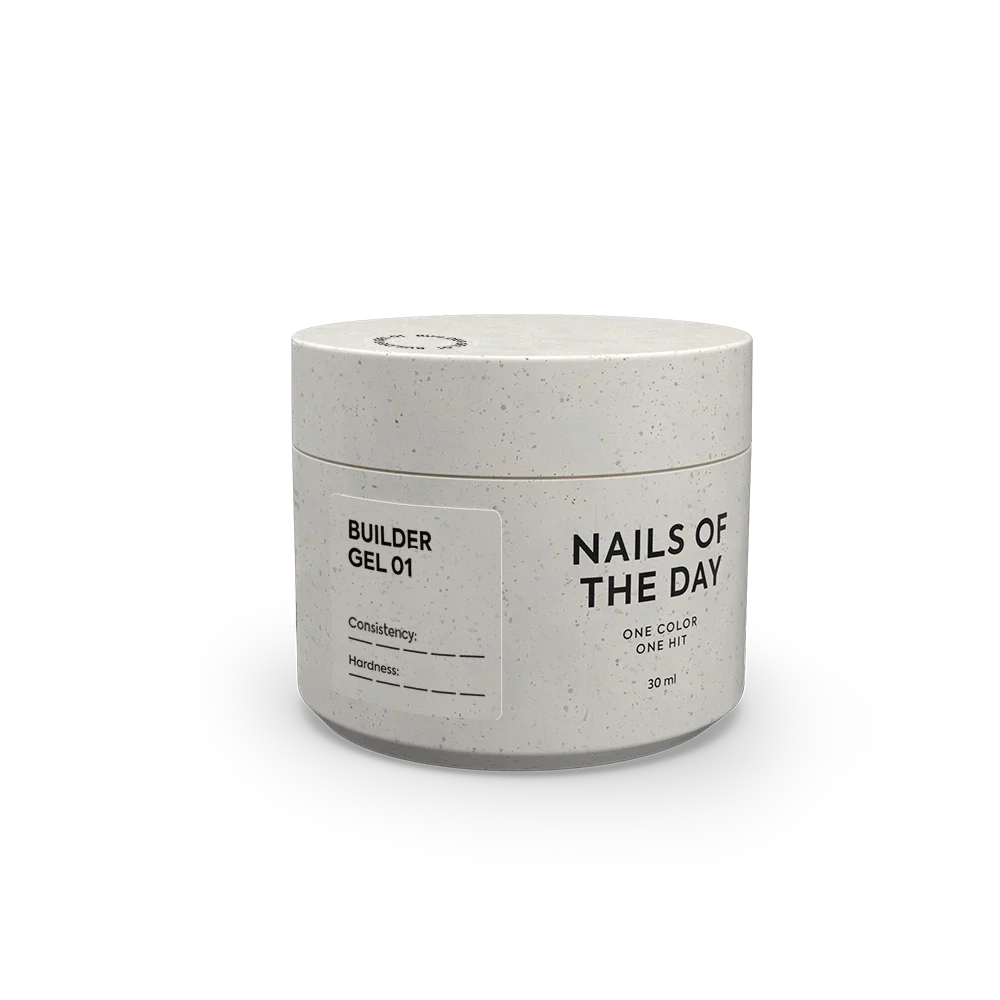 NAILSOFTHEDAY Builder Gel 01 — gel transparente para extensiones de uñas, 15 ml
