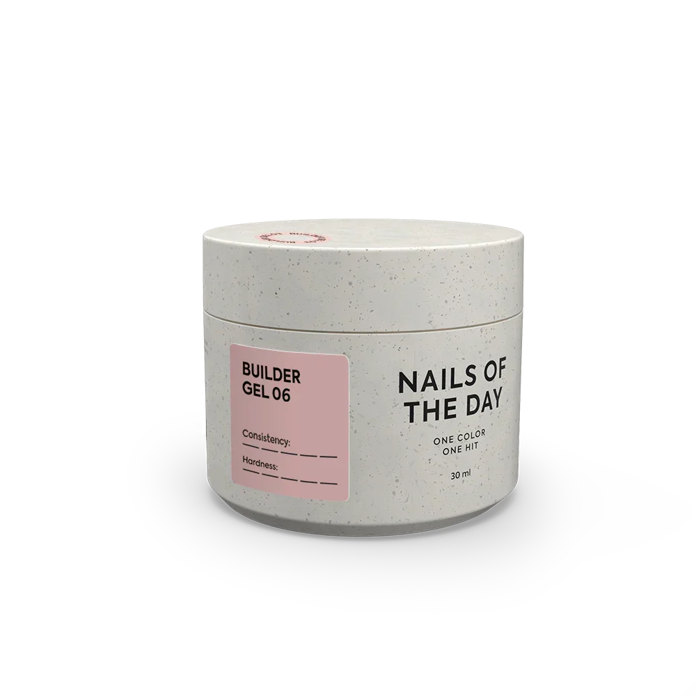NAILSOFTHEDAY Builder Gel 06 — gel marrón claro para extensiones de uñas, 15 ml