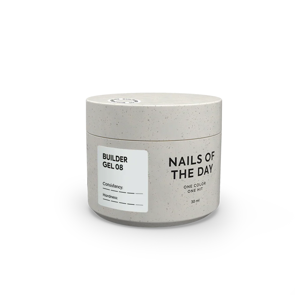 NAILSOFTHEDAY Builder Gel 08 — gel lechoso para extensiones de uñas, 15 ml