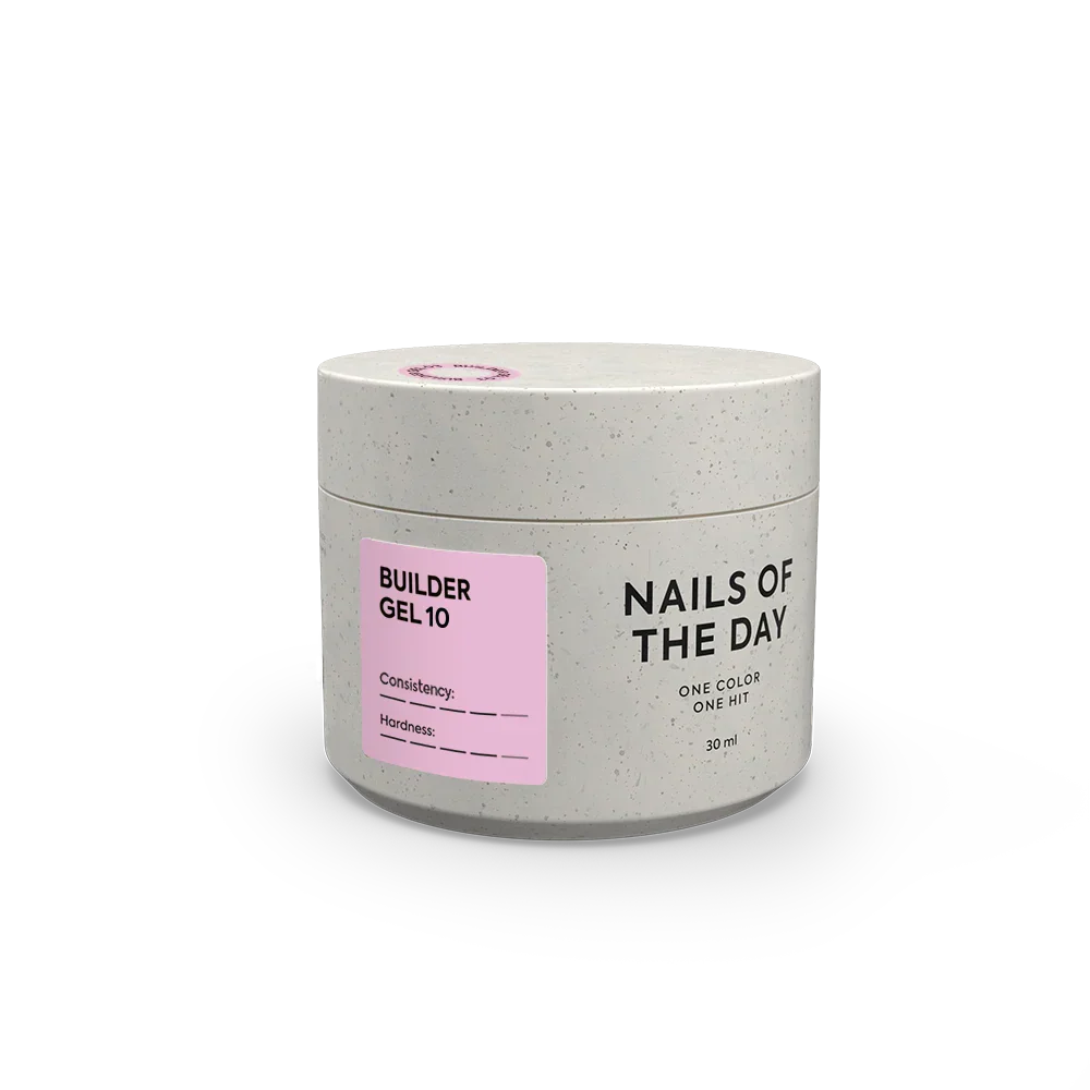 NAILSOFTHEDAY Builder Gel 10 — gel rosa para extensiones de uñas, 15 ml