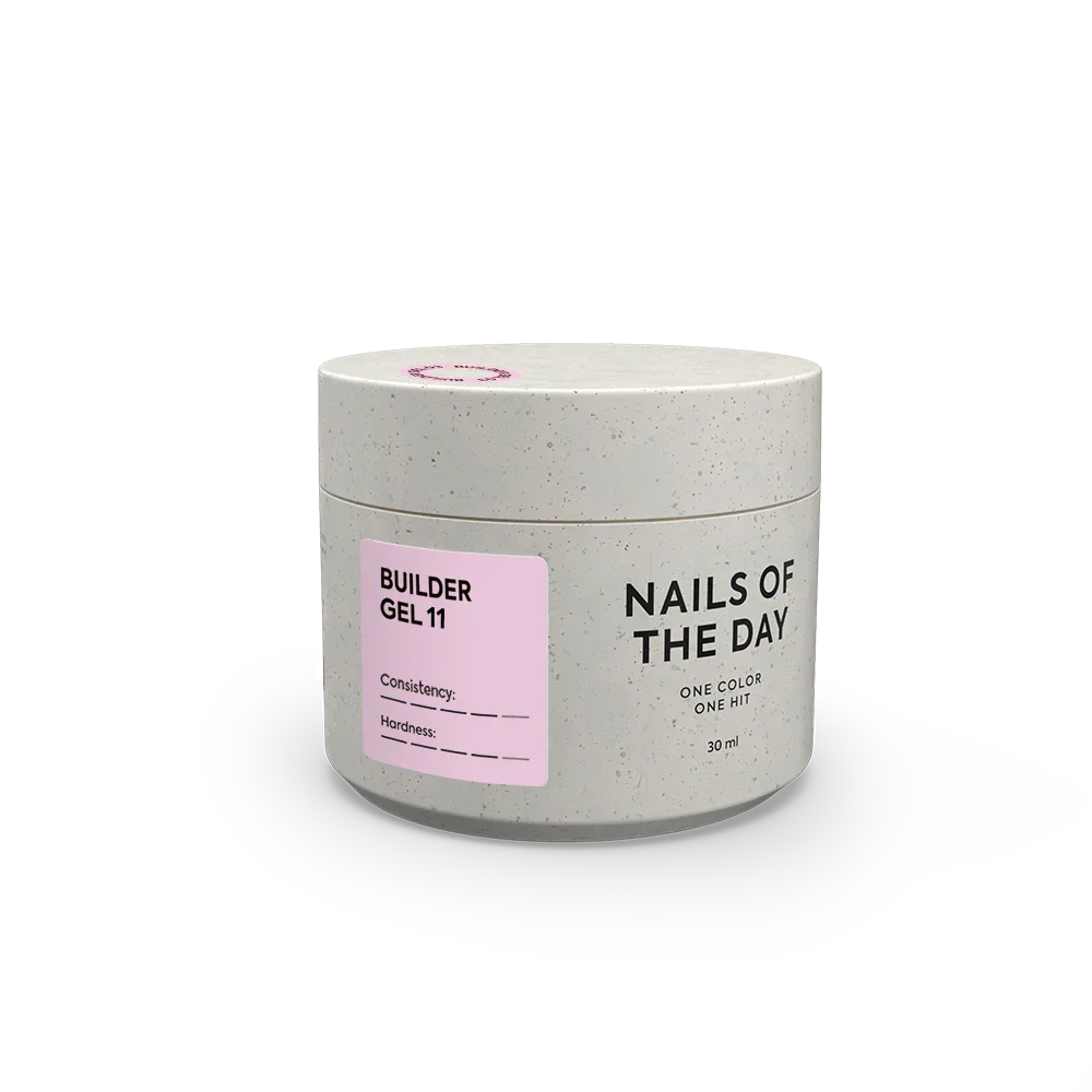 NAILSOFTHEDAY Builder Gel 11 — gel rosa claro para extensiones de uñas, 15 ml