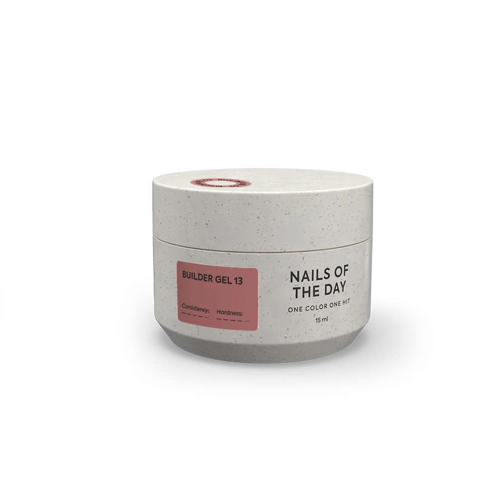 NAILSOFTHEDAY Builder Gel 13 — gel caramelo oscuro para extensiones de uñas, 15 ml