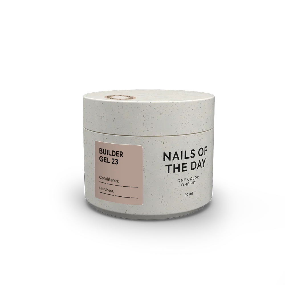 NAILSOFTHEDAY Builder Gel 23 — gel nude frío para extensiones de uñas, 15 ml