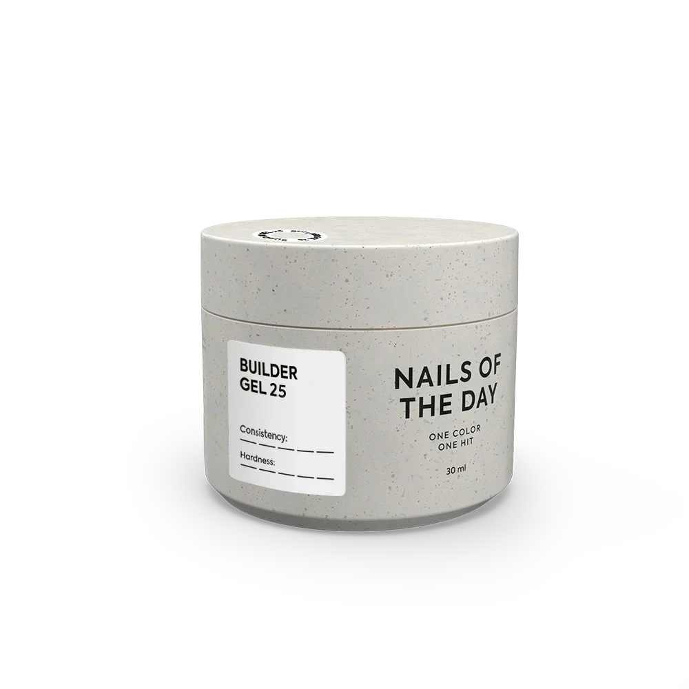 NAILSOFTHEDAY Builder Gel 25 — gel constructor blanco intenso para extensión de uñas, 15 ml.