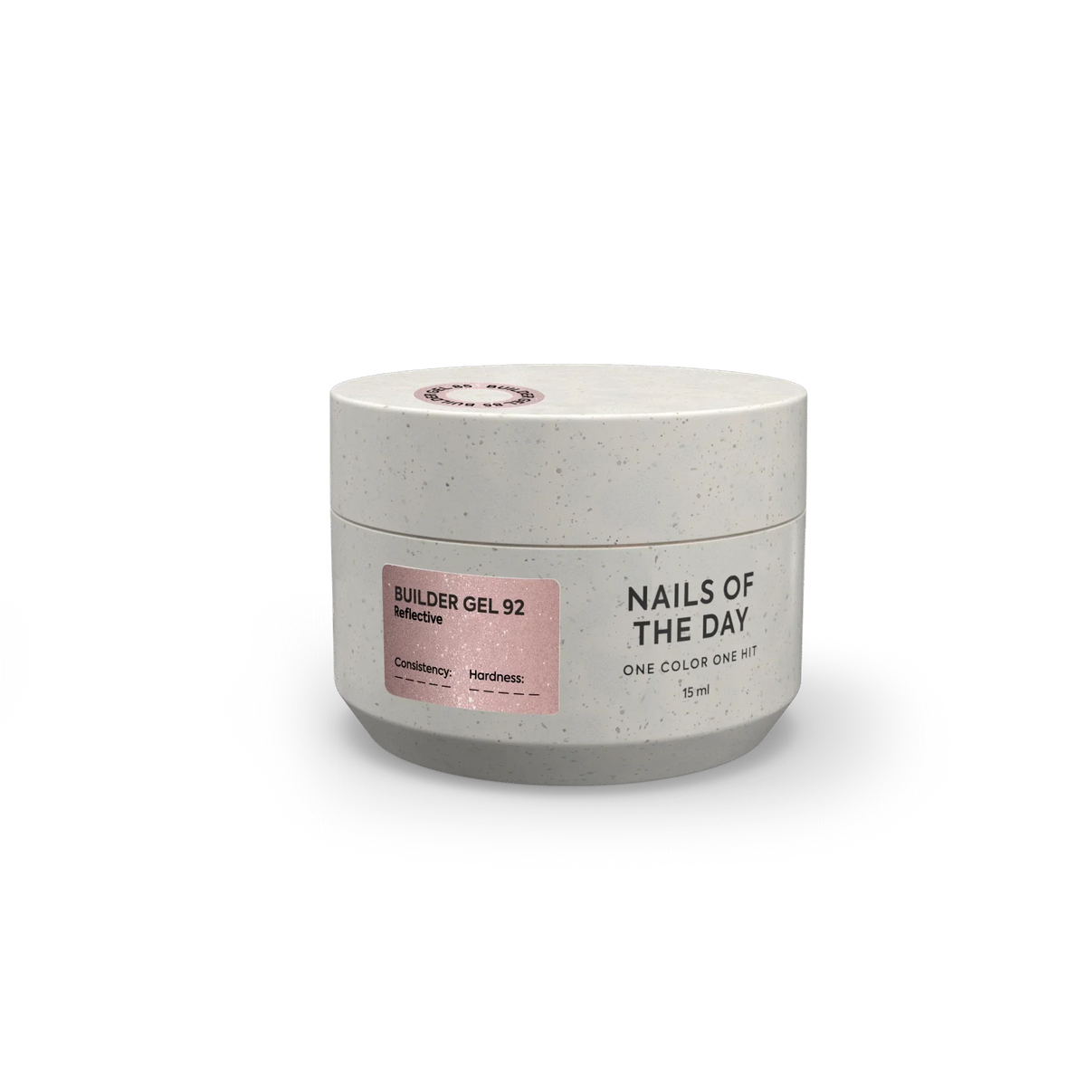 NAILSOFTHEDAY Builder Gel 92 — builder gel reflectante nude-melocotón, 15 ml