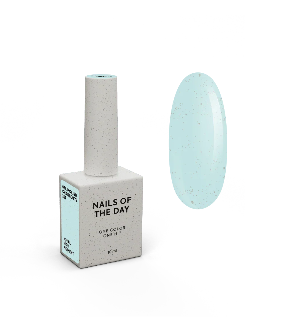 NAILSOFTHEDAY Let’s special Charlotte — esmalte semipermanente menta-azul con brillo dorado, 10 ml