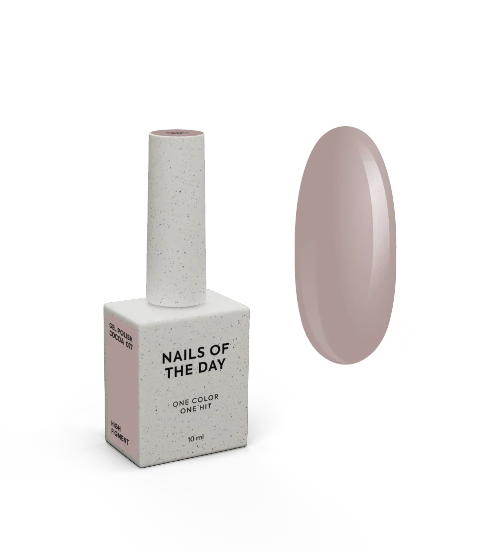 NAILSOFTHEDAY Let's Special Cocoa - esmalte semipermanente de uñas marrón lechoso que cubre una capa, 10 ml