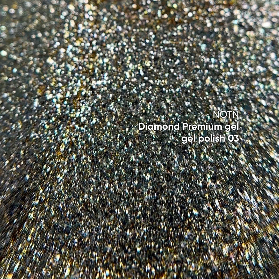 NAILSOFTHENIGHT Diamond Premium gel – esmalte en gel 03 — esmalte en gel dorado con esmalte de uñas metálico fino, 5 ml