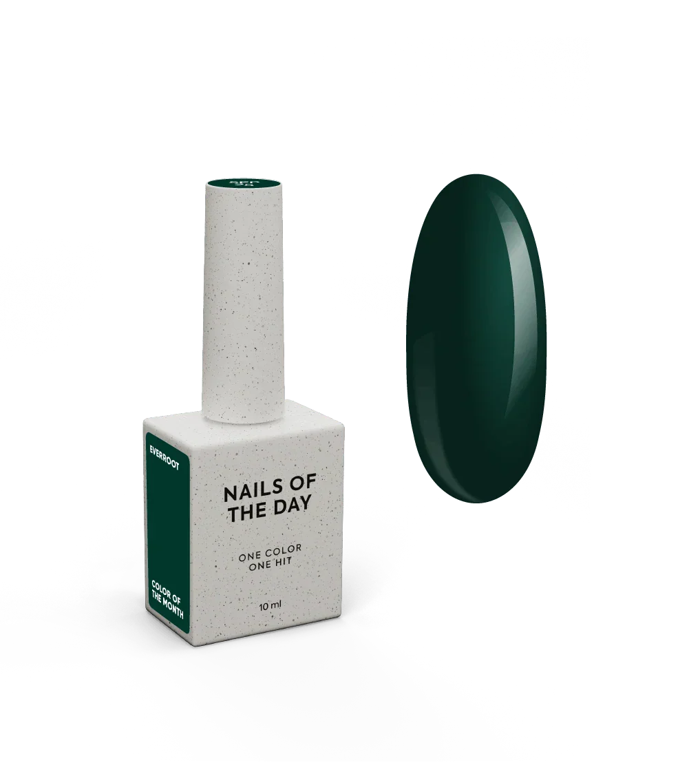 NAILSOFTHEDAY Color del Mes Septiembre 2025 Everroot -
Un verde profundo e intenso con cobertura total en una sola capa, 10 ml.