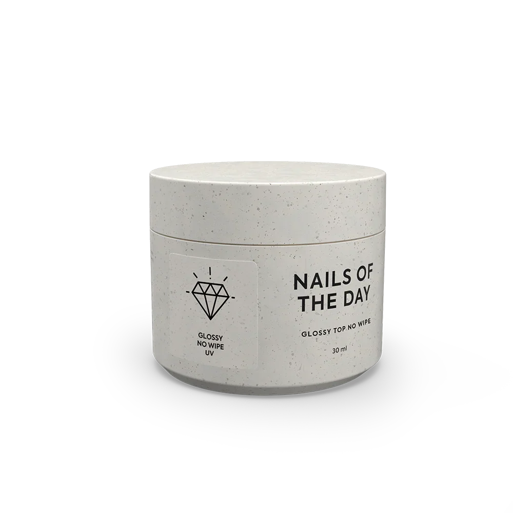NAILSOFTHEDAY Glossy Top No Wipe – top brillante sin capa pegajosa y con filtros UV, 10 ml