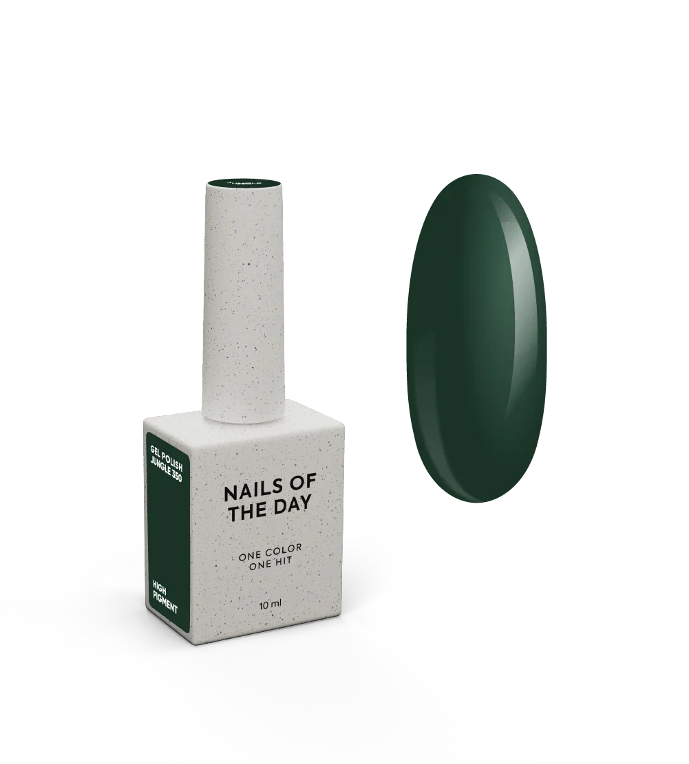 NAILSOFTHEDAY Let’s Special Jungle — esmalte semipermanente verde oscuro para uñas, que cubre en una sola capa, 10 ml.