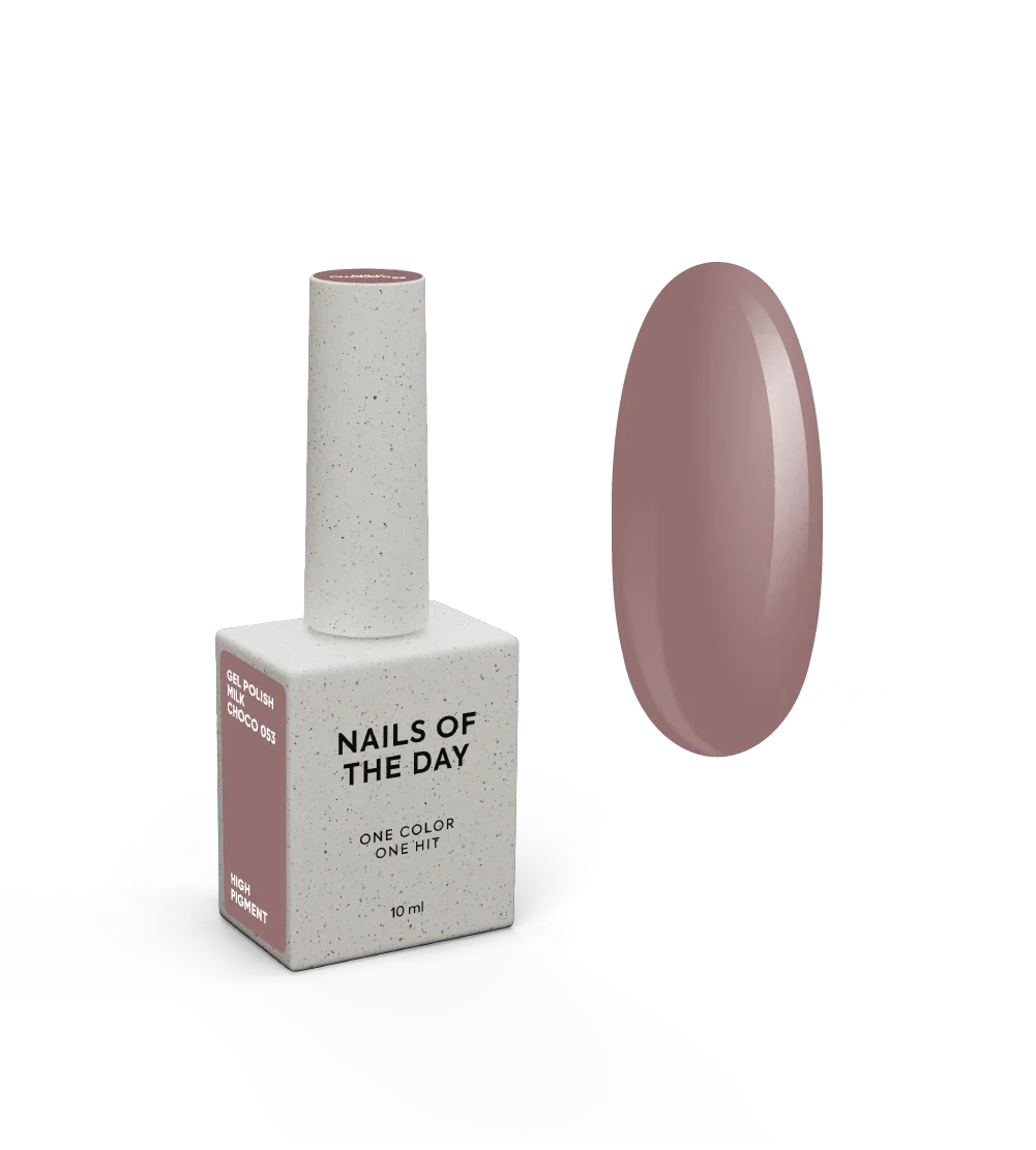 NAILSOFTHEDAY Let's Special Milk Choco: esmalte semipermanente color chocolate caliente para uñas que cubre una capa, 10 ml