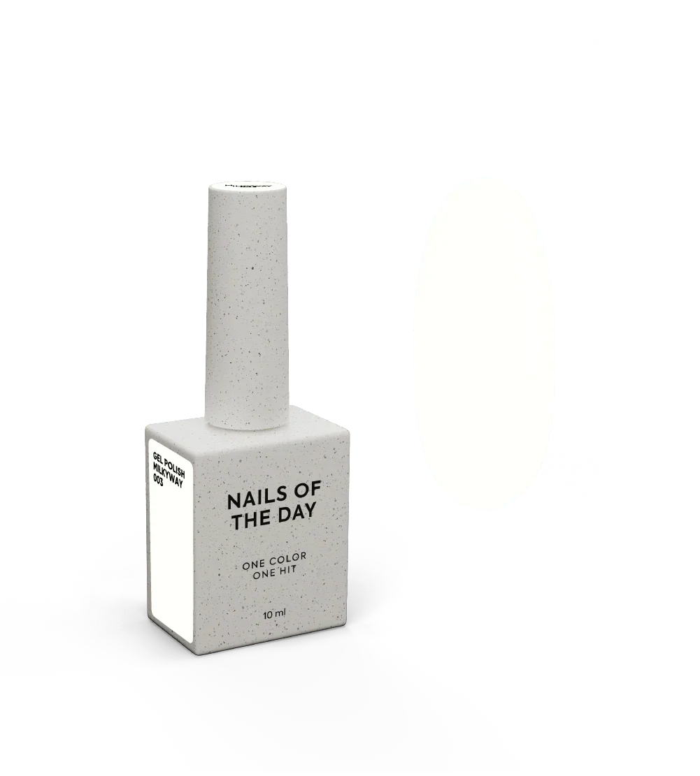 NAILSOFTHEDAY Let’s Special Milkyway — esmalte semipermanente blanco lechoso para uñas, que cubre perfectamente en una sola capa, 10 ml.