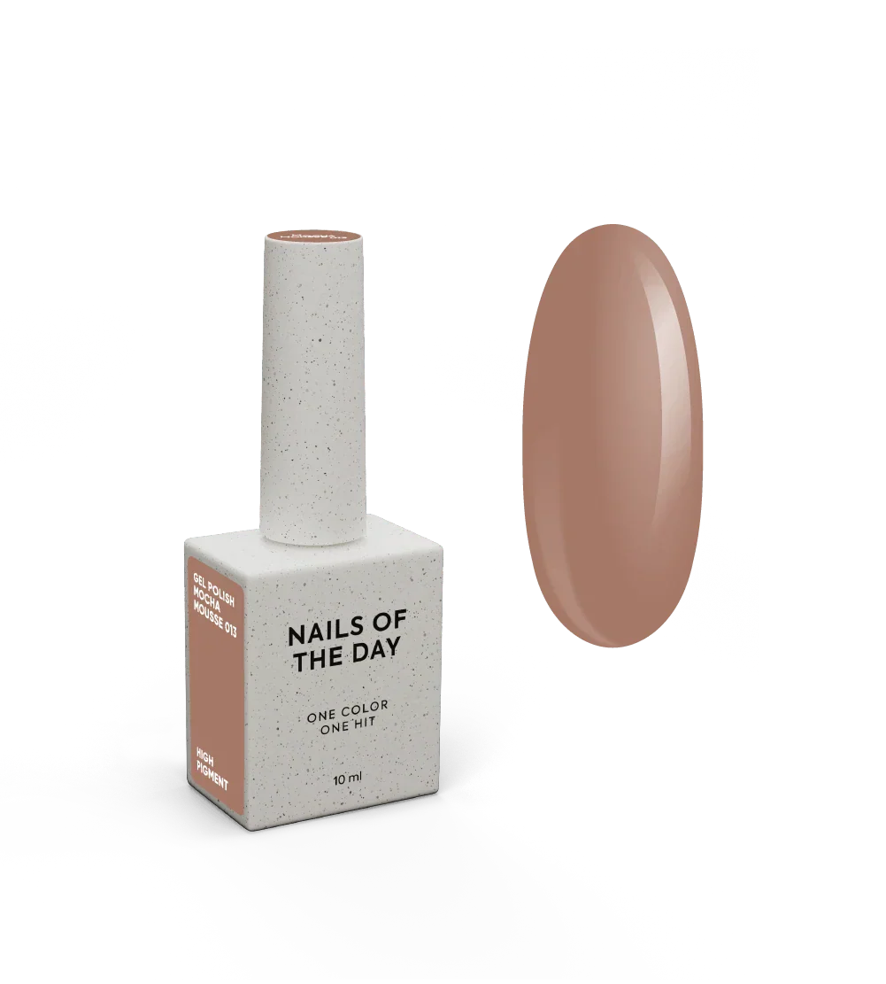 NAILSOFTHEDAY Let’s Special Mocha Mousse — esmalte semipermanente en un tono beige caramelo cálido, que cubre perfectamente en una sola capa, 10 ml.