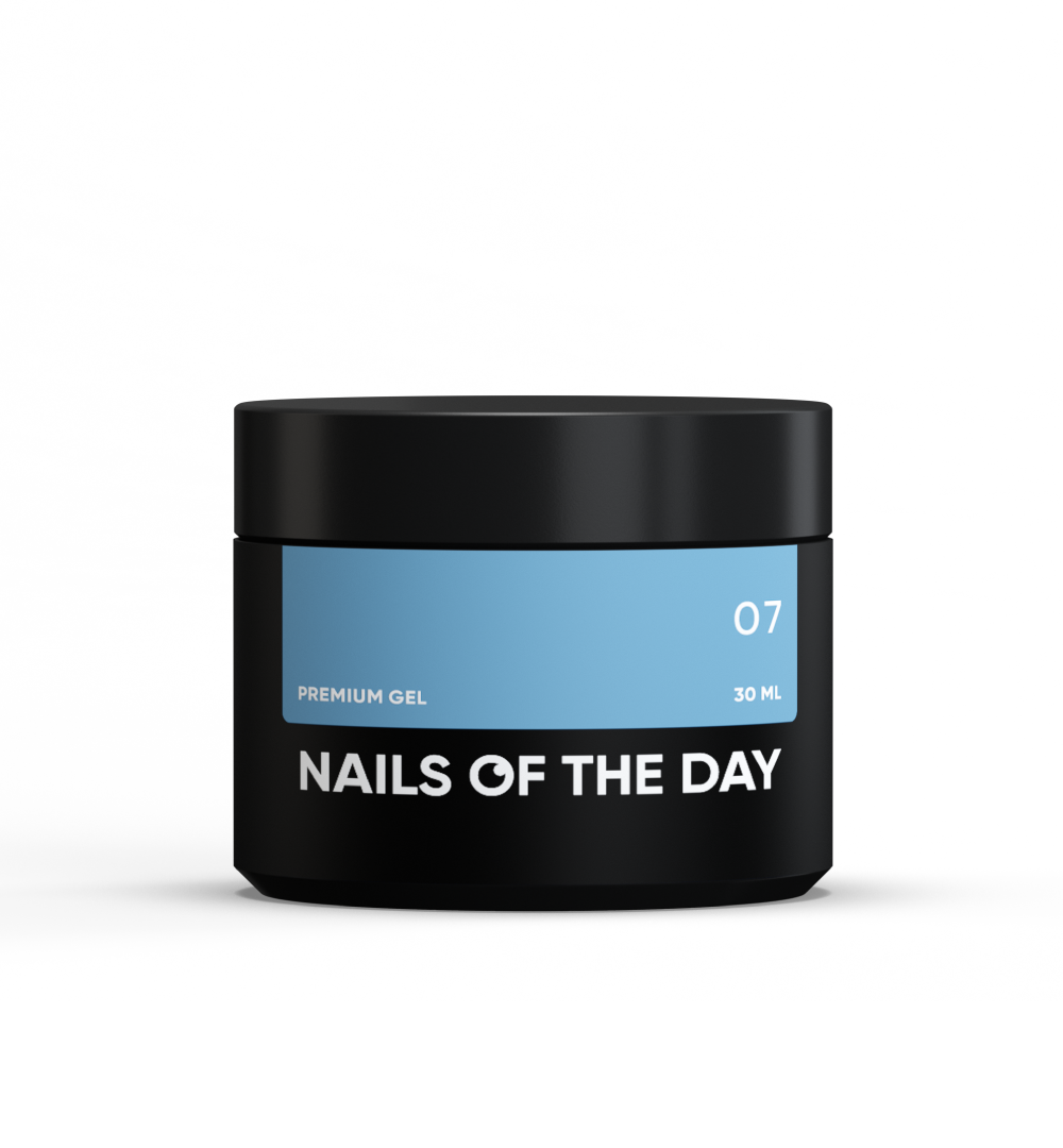 NAILSOFTHEDAY Premium gel 07 — gel de construcción (azul pálido), 30 ml