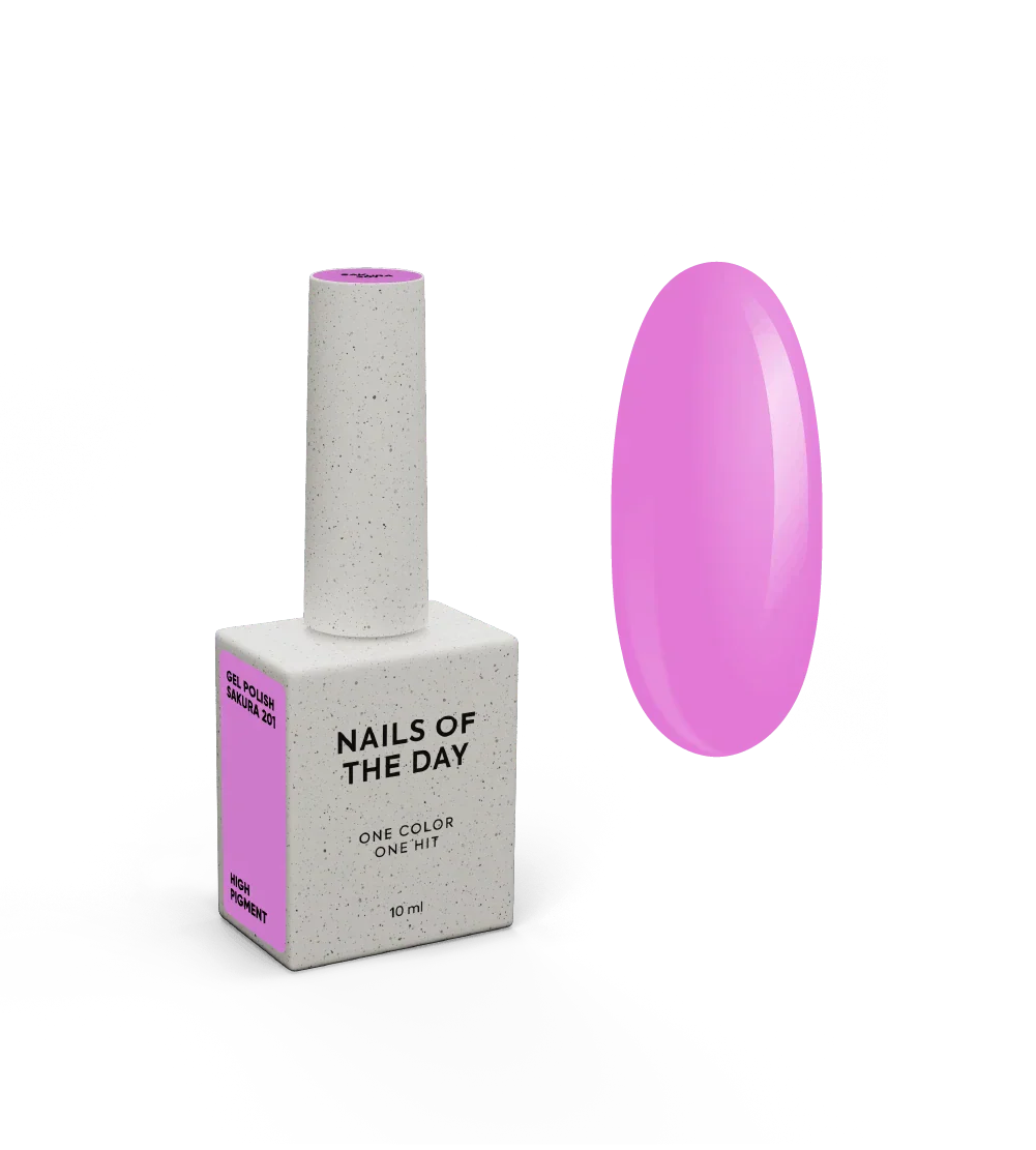 NAILSOFTHEDAY Let's Special Sakura - Esmalte semipermanente de uñas especial morado pastel/morado pálido que cubre en una sola capa, 10 ml