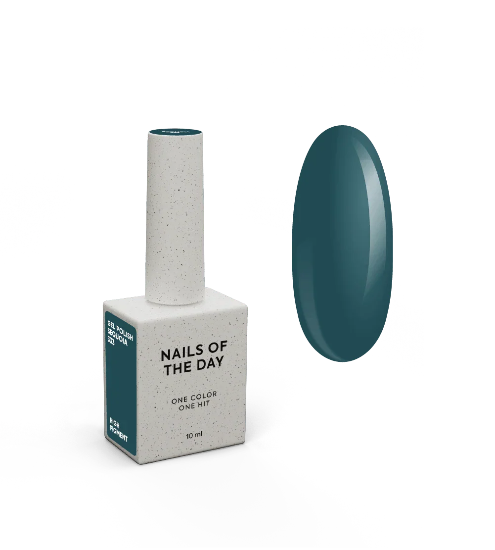 NAILSOFTHEDAY Let's Special Sequoia — esmalte semipermanente de uñas color oliva oscuro que cubre una capa, 10 ml