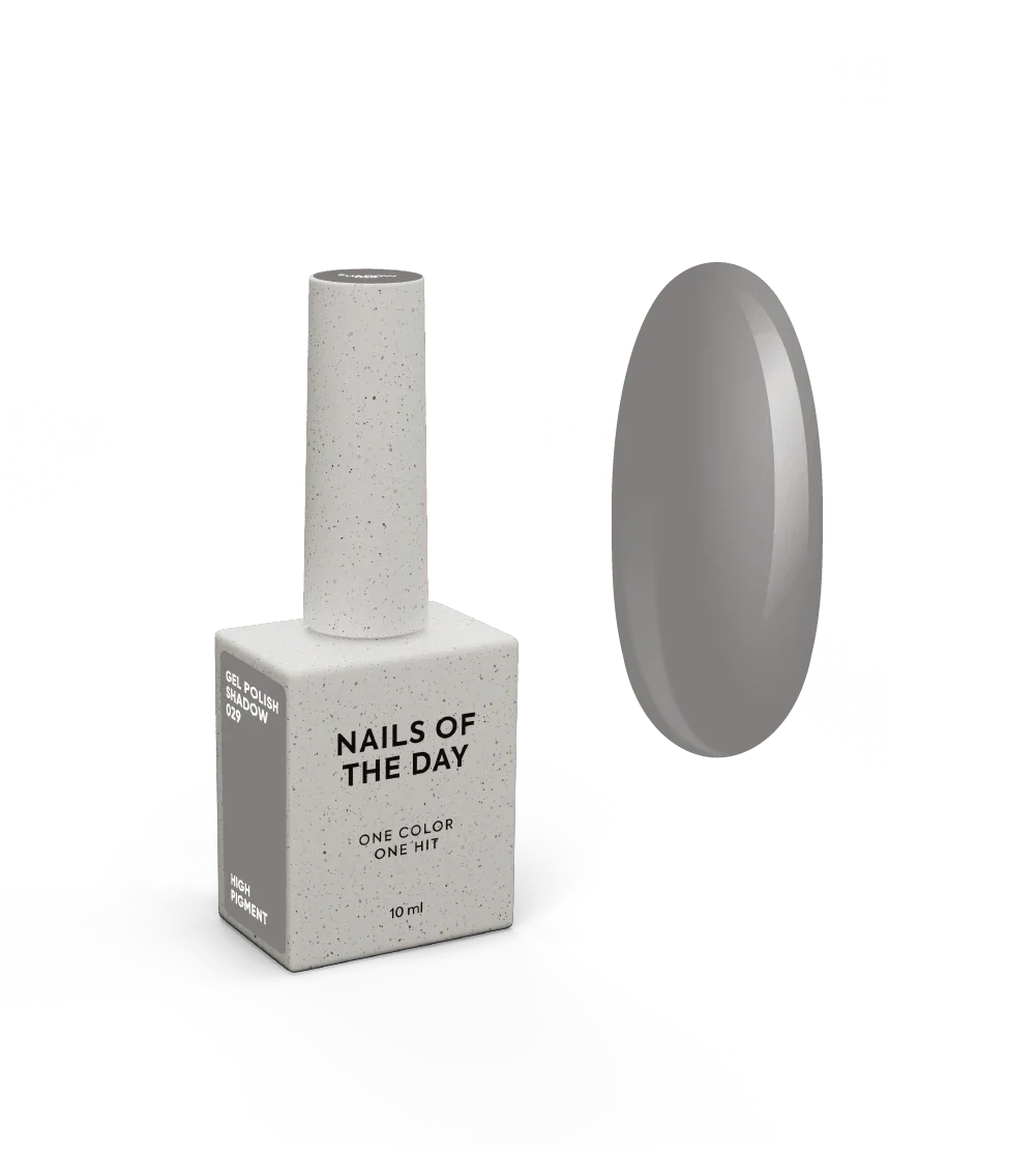 NAILSOFTHEDAY Let's Special Shadow: esmalte semipermanente de uñas gris claro que cubre en una capa, 10 ml