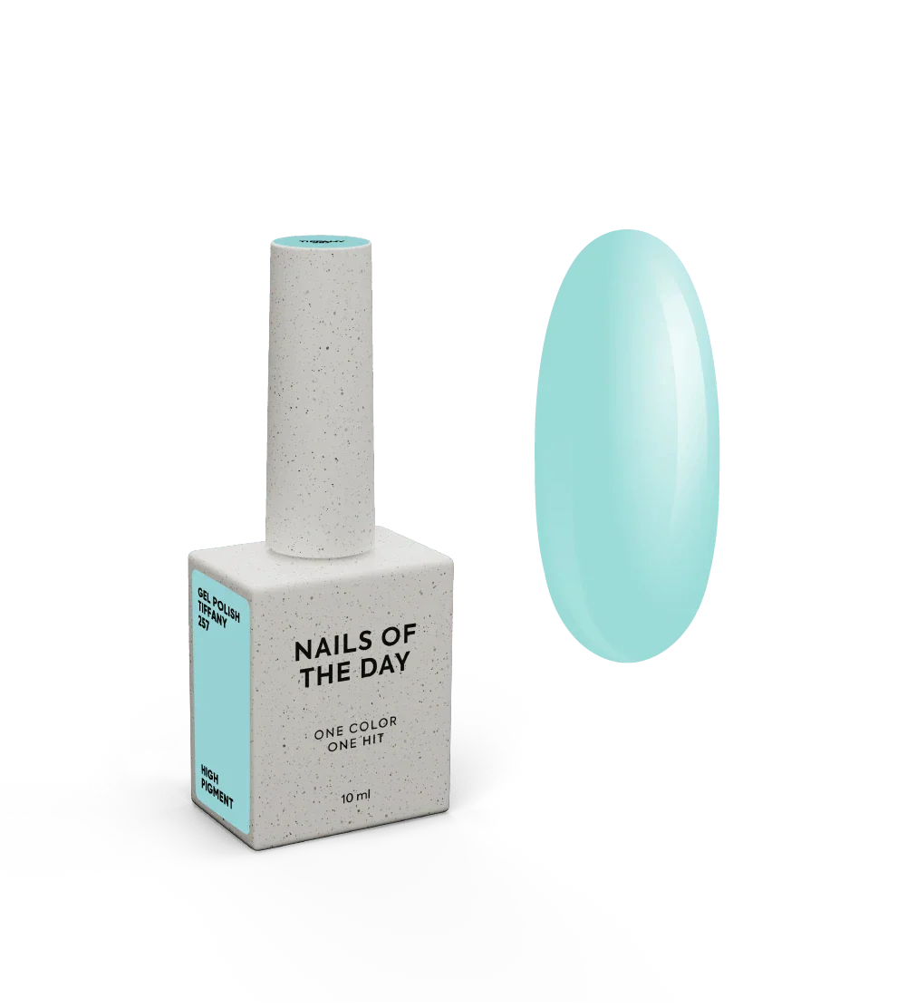 NAILSOFTHEDAY Let's Special Tiffany: esmalte semipermanente de uñas color turquesa suave que cubre en una capa, 10 ml
