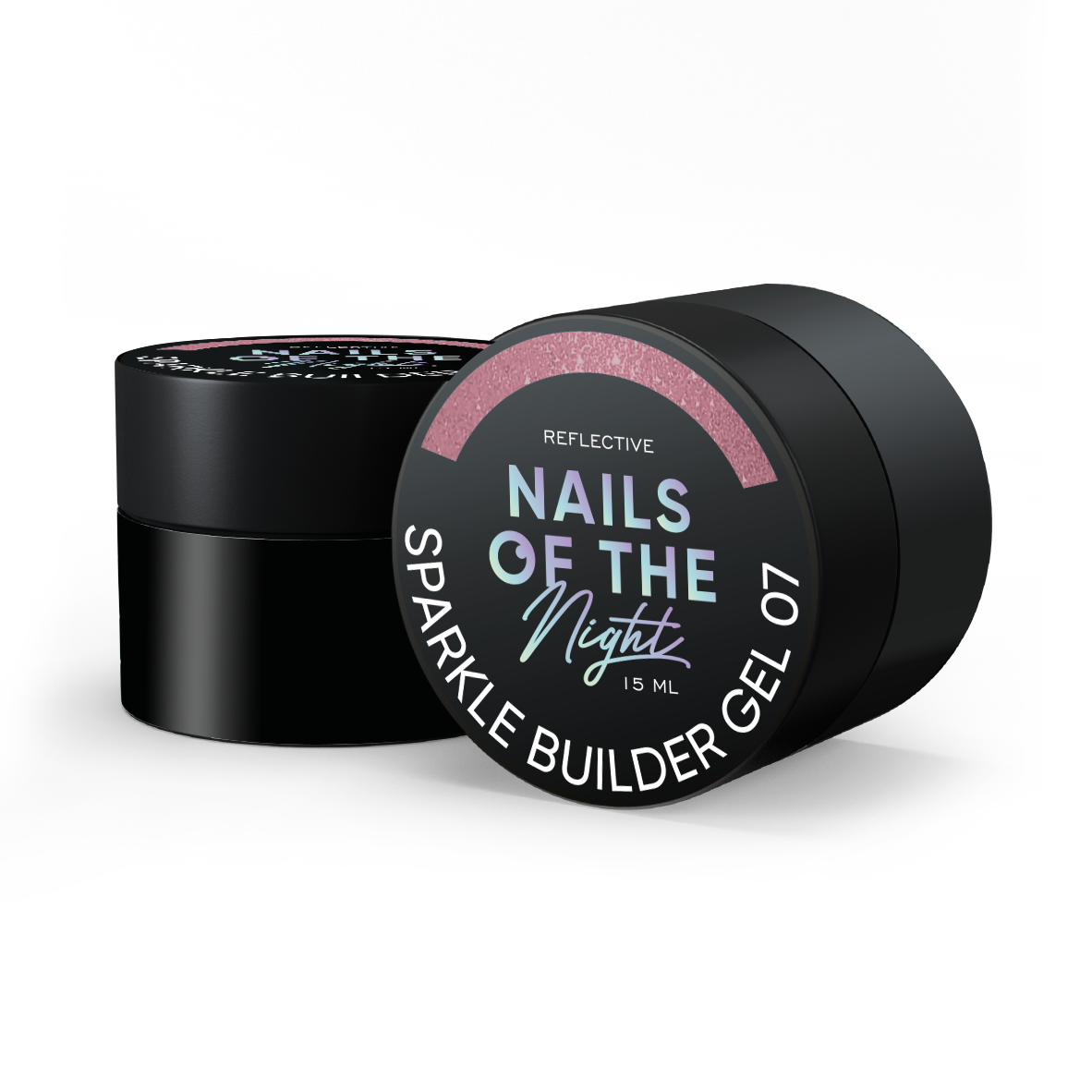 NAILSOFTHENIGHT Sparkle builder gel 07 — gel de construcción reflectante marrón, 15 ml