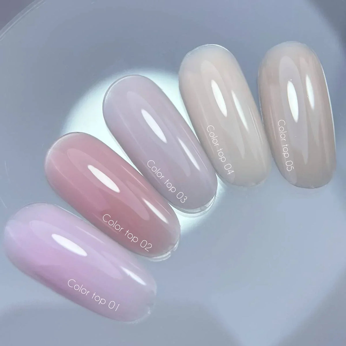 NAILSOFTHEDAY Color Top 01 — top suave rosa sin capa pegajosa para uñas, 10 ml.