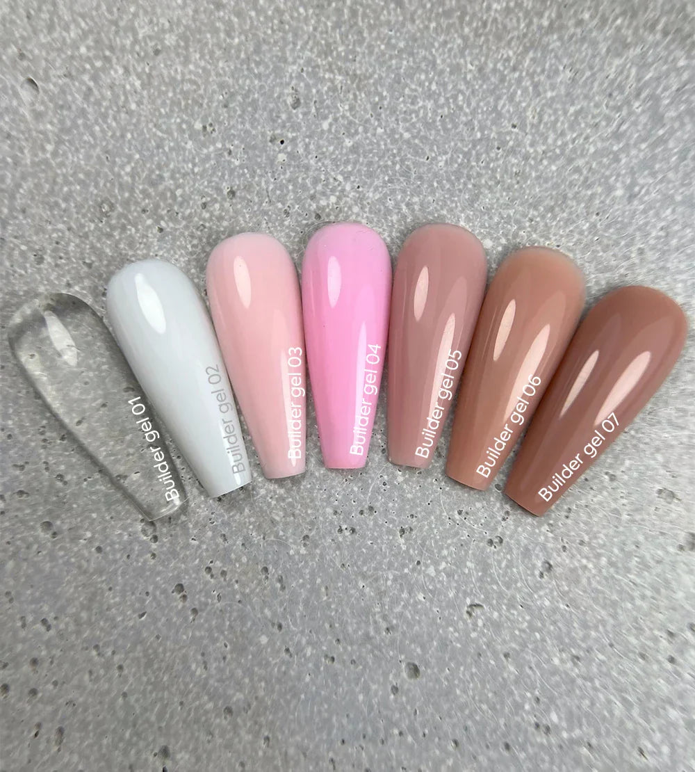 NAILSOFTHEDAY Builder Gel 07 — gel marrón para extensiones de uñas, 15 ml