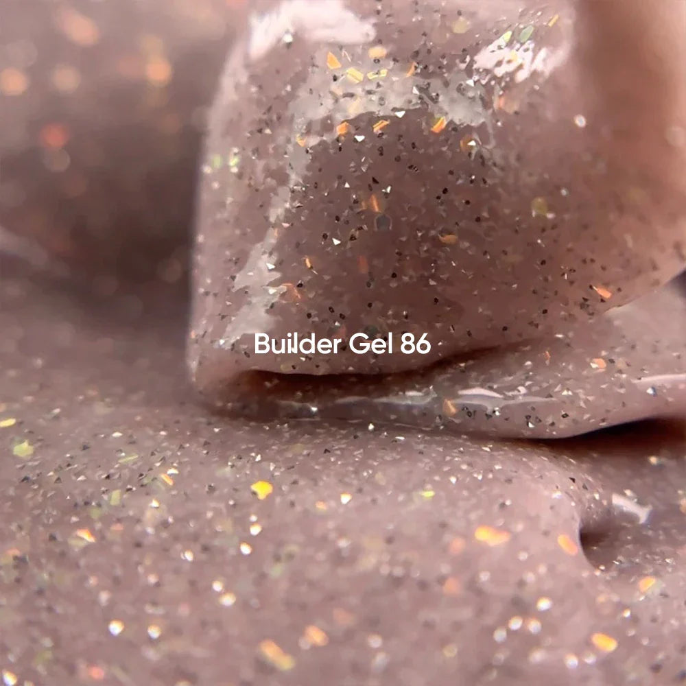NAILSOFTHEDAY Builder Gel 86 — builder gel nude reflectante con brillo opal, 15 ml
