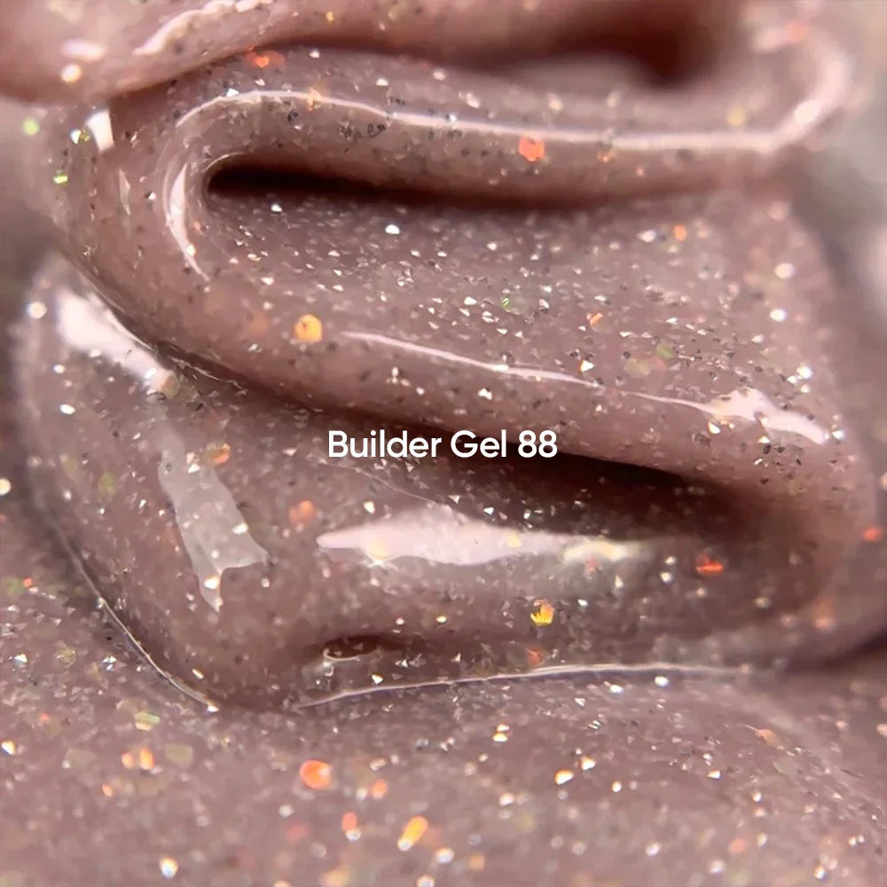 NAILSOFTHEDAY Builder Gel 88 — builder gel beige reflectante con brillo opal, 15 ml