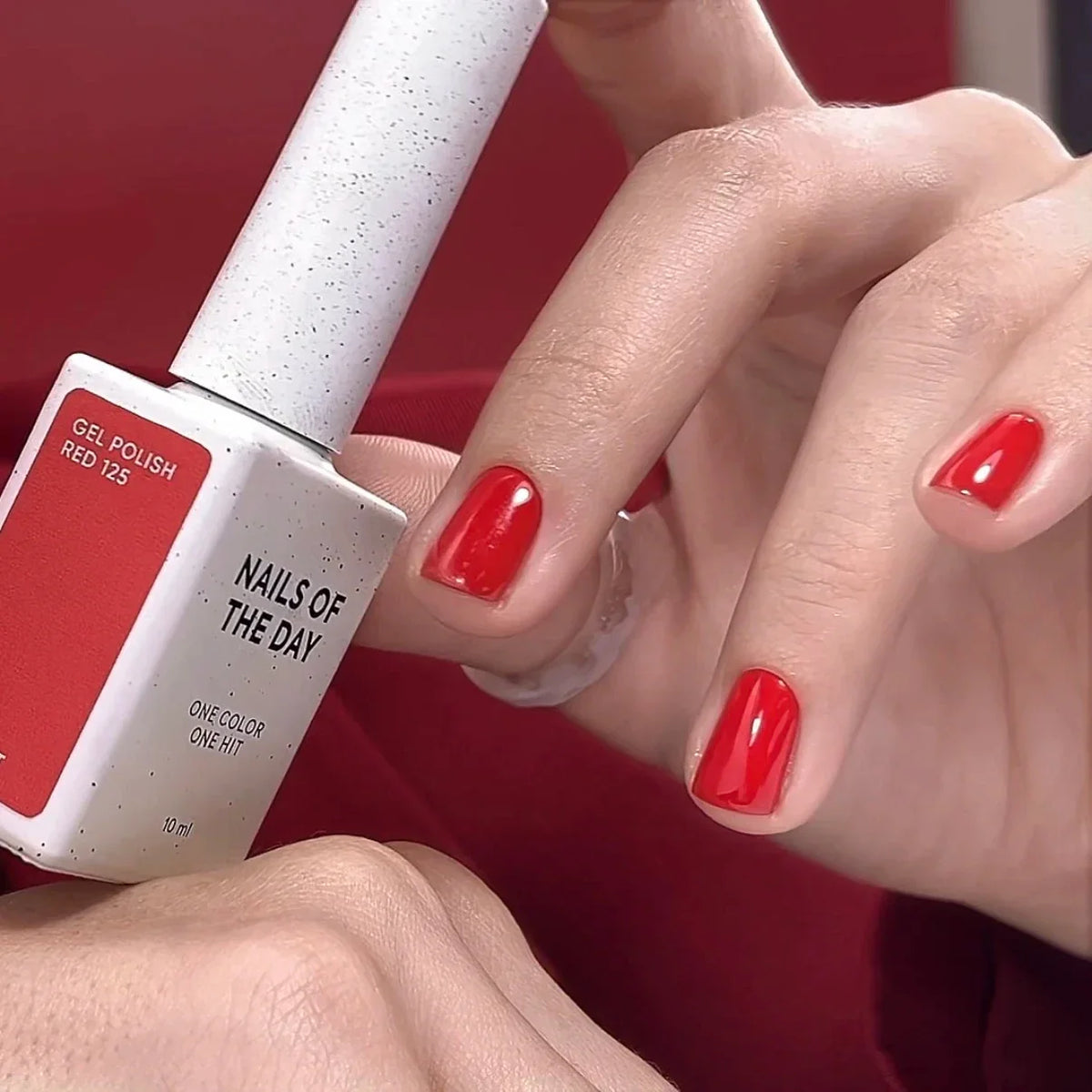 NAILSOFTHEDAY Let's Special Red: esmalte semipermanente rojo especial que se superpone en una capa, 10 ml